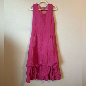Vintage Dina Bar-El Pick-Up Corset-Back Pink Maxi Dress, Size S/M